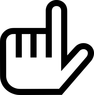 Web, Uygulama, UI / UX, Mobil Arayüz, Akıllı Teknoloji Tasarımı, Dijital Markalaşma, Kullanıcı Etkileşimi Sembolü ve Temiz Tek Renk Biçiminde Modern Grafik Elementi içeren PNG Biçimli El Simgesi Logosu