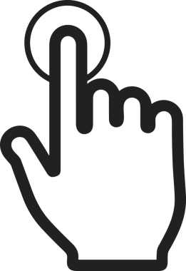 Web, Uygulama, UI / UX, Mobil Arayüz, Akıllı Teknoloji Tasarımı, Dijital Markalaşma, Kullanıcı Etkileşimi Sembolü ve Temiz Tek Renk Biçiminde Modern Grafik Elementi içeren PNG Biçimli El Simgesi Logosu