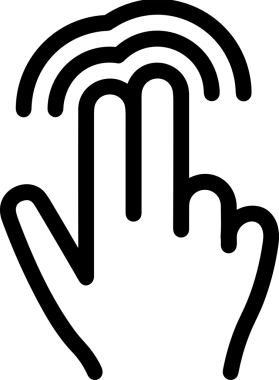 Web, Uygulama, UI / UX, Mobil Arayüz, Akıllı Teknoloji Tasarımı, Dijital Markalaşma, Kullanıcı Etkileşimi Sembolü ve Temiz Tek Renk Biçiminde Modern Grafik Elementi içeren PNG Biçimli El Simgesi Logosu