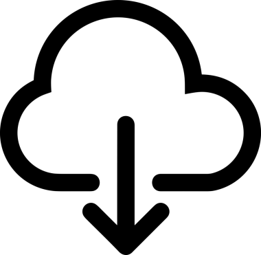 Uygulama UI, Web Tasarımı, Bulut ve Veri Yönetimi Kullanımı için Depolama Simgesi Siyah ve Beyaz PNG