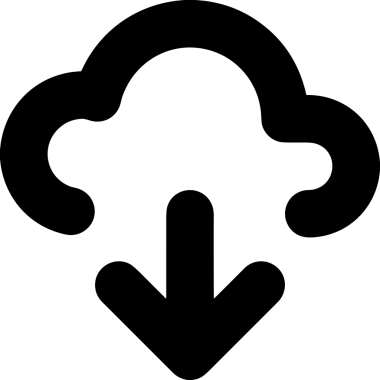 Uygulama UI, Web Tasarımı, Bulut ve Veri Yönetimi Kullanımı için Depolama Simgesi Siyah ve Beyaz PNG