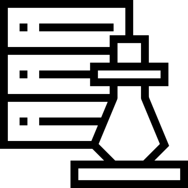 Uygulama UI, Web Tasarımı, Bulut ve Veri Yönetimi Kullanımı için Depolama Simgesi Siyah ve Beyaz PNG