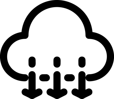 Uygulama UI, Web Tasarımı, Bulut ve Veri Yönetimi Kullanımı için Depolama Simgesi Siyah ve Beyaz PNG