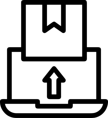 Uygulama UI, Web Tasarımı, Bulut ve Veri Yönetimi Kullanımı için Depolama Simgesi Siyah ve Beyaz PNG