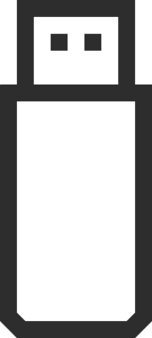Uygulama UI, Web Tasarımı, Bulut ve Veri Yönetimi Kullanımı için Depolama Simgesi Siyah ve Beyaz PNG