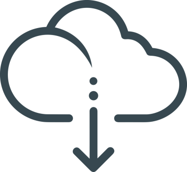 Uygulama UI, Web Tasarımı, Bulut ve Veri Yönetimi Kullanımı için Depolama Simgesi Siyah ve Beyaz PNG