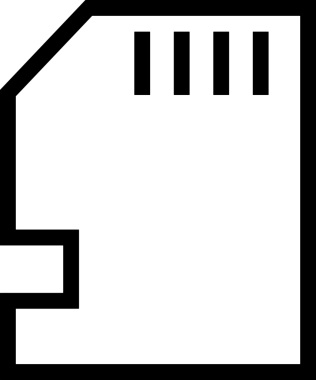Uygulama UI, Web Tasarımı, Bulut ve Veri Yönetimi Kullanımı için Depolama Simgesi Siyah ve Beyaz PNG