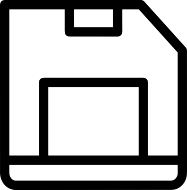 Uygulama UI, Web Tasarımı, Bulut ve Veri Yönetimi Kullanımı için Depolama Simgesi Siyah ve Beyaz PNG