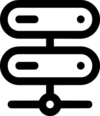 Uygulama UI, Web Tasarımı, Bulut ve Veri Yönetimi Kullanımı için Depolama Simgesi Siyah ve Beyaz PNG