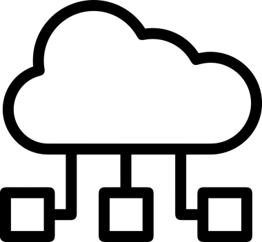 Uygulama UI, Web Tasarımı, Bulut ve Veri Yönetimi Kullanımı için Depolama Simgesi Siyah ve Beyaz PNG