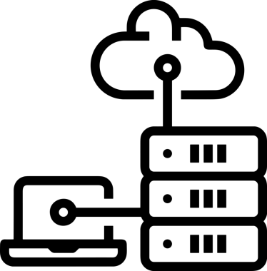 Uygulama UI, Web Tasarımı, Bulut ve Veri Yönetimi Kullanımı için Depolama Simgesi Siyah ve Beyaz PNG