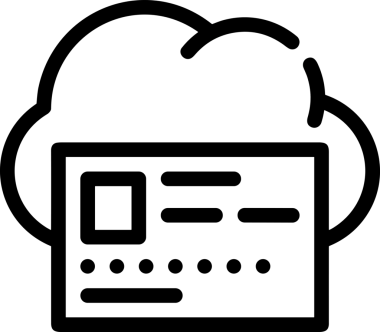 Uygulama UI, Web Tasarımı, Bulut ve Veri Yönetimi Kullanımı için Depolama Simgesi Siyah ve Beyaz PNG