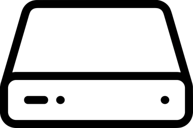 Uygulama UI, Web Tasarımı, Bulut ve Veri Yönetimi Kullanımı için Depolama Simgesi Siyah ve Beyaz PNG