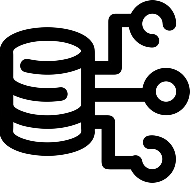 Uygulama UI, Web Tasarımı, Bulut ve Veri Yönetimi Kullanımı için Depolama Simgesi Siyah ve Beyaz PNG