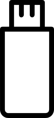 Uygulama UI, Web Tasarımı, Bulut ve Veri Yönetimi Kullanımı için Depolama Simgesi Siyah ve Beyaz PNG