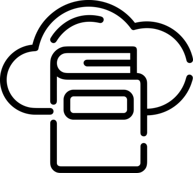 Uygulama UI, Web Tasarımı, Bulut ve Veri Yönetimi Kullanımı için Depolama Simgesi Siyah ve Beyaz PNG