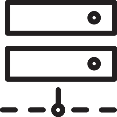 Uygulama UI, Web Tasarımı, Bulut ve Veri Yönetimi Kullanımı için Depolama Simgesi Siyah ve Beyaz PNG