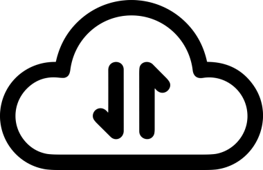 Uygulama UI, Web Tasarımı, Bulut ve Veri Yönetimi Kullanımı için Depolama Simgesi Siyah ve Beyaz PNG