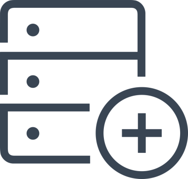 Uygulama UI, Web Tasarımı, Bulut ve Veri Yönetimi Kullanımı için Depolama Simgesi Siyah ve Beyaz PNG