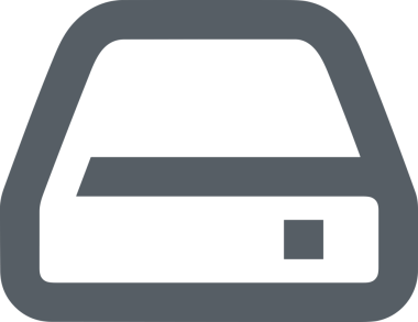 Uygulama UI, Web Tasarımı, Bulut ve Veri Yönetimi Kullanımı için Depolama Simgesi Siyah ve Beyaz PNG