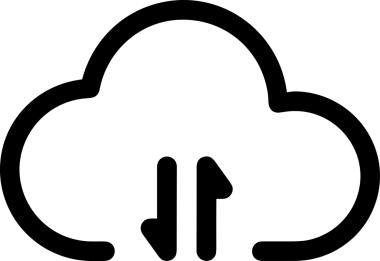 Uygulama UI, Web Tasarımı, Bulut ve Veri Yönetimi Kullanımı için Depolama Simgesi Siyah ve Beyaz PNG