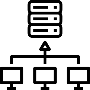 Uygulama UI, Web Tasarımı, Bulut ve Veri Yönetimi Kullanımı için Depolama Simgesi Siyah ve Beyaz PNG