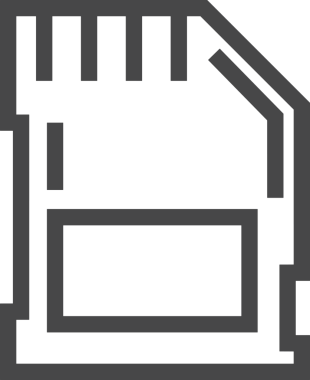 Uygulama UI, Web Tasarımı, Bulut ve Veri Yönetimi Kullanımı için Depolama Simgesi Siyah ve Beyaz PNG