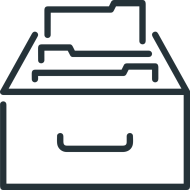 Uygulama UI, Web Tasarımı, Bulut ve Veri Yönetimi Kullanımı için Depolama Simgesi Siyah ve Beyaz PNG