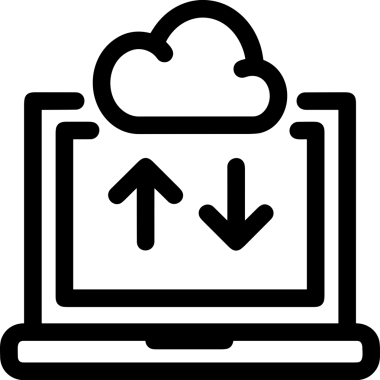 Uygulama UI, Web Tasarımı, Bulut ve Veri Yönetimi Kullanımı için Depolama Simgesi Siyah ve Beyaz PNG