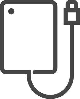 Uygulama UI, Web Tasarımı, Bulut ve Veri Yönetimi Kullanımı için Depolama Simgesi Siyah ve Beyaz PNG