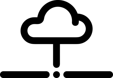 Uygulama UI, Web Tasarımı, Bulut ve Veri Yönetimi Kullanımı için Depolama Simgesi Siyah ve Beyaz PNG