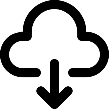 Uygulama UI, Web Tasarımı, Bulut ve Veri Yönetimi Kullanımı için Depolama Simgesi Siyah ve Beyaz PNG