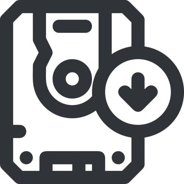 Uygulama UI, Web Tasarımı, Bulut ve Veri Yönetimi Kullanımı için Depolama Simgesi Siyah ve Beyaz PNG