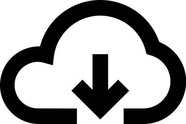 Uygulama UI, Web Tasarımı, Bulut ve Veri Yönetimi Kullanımı için Depolama Simgesi Siyah ve Beyaz PNG