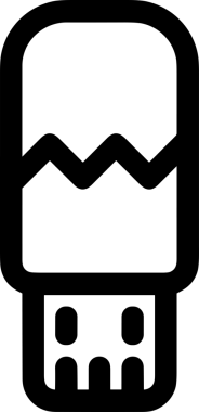 Uygulama UI, Web Tasarımı, Bulut ve Veri Yönetimi Kullanımı için Depolama Simgesi Siyah ve Beyaz PNG