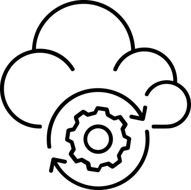 Uygulama UI, Web Tasarımı, Bulut ve Veri Yönetimi Kullanımı için Depolama Simgesi Siyah ve Beyaz PNG