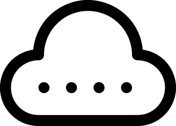 Uygulama UI, Web Tasarımı, Bulut ve Veri Yönetimi Kullanımı için Depolama Simgesi Siyah ve Beyaz PNG