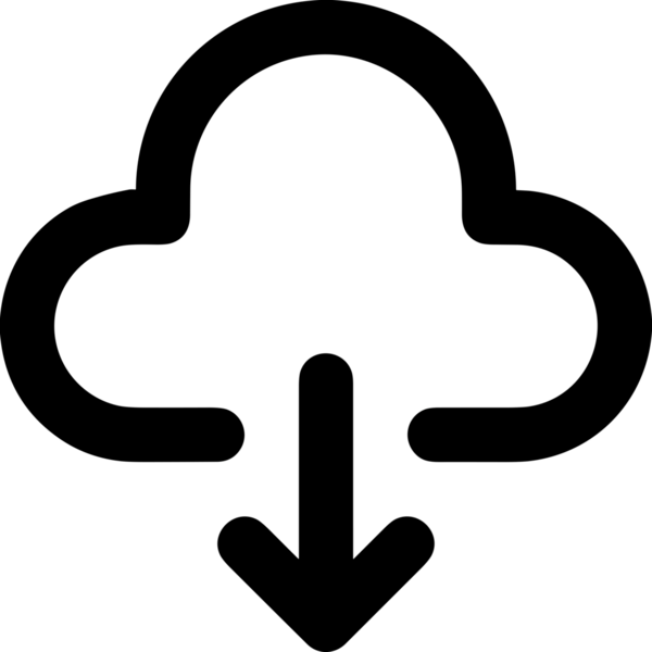 Uygulama UI, Web Tasarımı, Bulut ve Veri Yönetimi Kullanımı için Depolama Simgesi Siyah ve Beyaz PNG