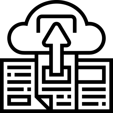 Uygulama UI, Web Tasarımı, Bulut ve Veri Yönetimi Kullanımı için Depolama Simgesi Siyah ve Beyaz PNG