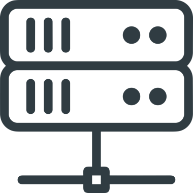 Uygulama UI, Web Tasarımı, Bulut ve Veri Yönetimi Kullanımı için Depolama Simgesi Siyah ve Beyaz PNG