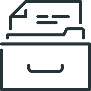 Uygulama UI, Web Tasarımı, Bulut ve Veri Yönetimi Kullanımı için Depolama Simgesi Siyah ve Beyaz PNG