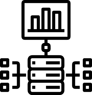 Uygulama UI, Web Tasarımı, Bulut ve Veri Yönetimi Kullanımı için Depolama Simgesi Siyah ve Beyaz PNG
