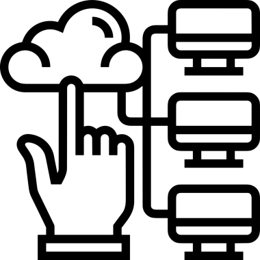 Uygulama UI, Web Tasarımı, Bulut ve Veri Yönetimi Kullanımı için Depolama Simgesi Siyah ve Beyaz PNG