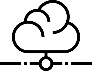 Uygulama UI, Web Tasarımı, Bulut ve Veri Yönetimi Kullanımı için Depolama Simgesi Siyah ve Beyaz PNG