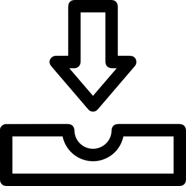 Uygulama UI, Web Tasarımı, Bulut ve Veri Yönetimi Kullanımı için Depolama Simgesi Siyah ve Beyaz PNG