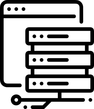 Uygulama UI, Web Tasarımı, Bulut ve Veri Yönetimi Kullanımı için Depolama Simgesi Siyah ve Beyaz PNG