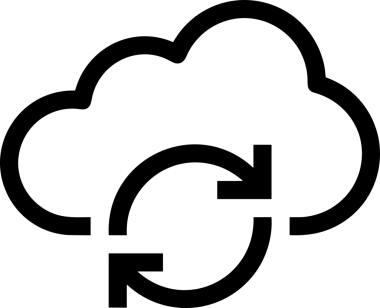 Uygulama UI, Web Tasarımı, Bulut ve Veri Yönetimi Kullanımı için Depolama Simgesi Siyah ve Beyaz PNG
