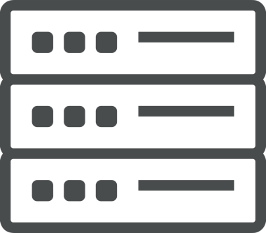 Uygulama UI, Web Tasarımı, Bulut ve Veri Yönetimi Kullanımı için Depolama Simgesi Siyah ve Beyaz PNG