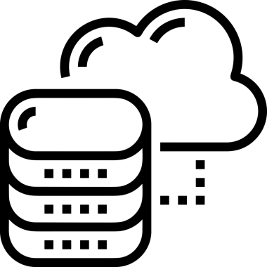 Uygulama UI, Web Tasarımı, Bulut ve Veri Yönetimi Kullanımı için Depolama Simgesi Siyah ve Beyaz PNG