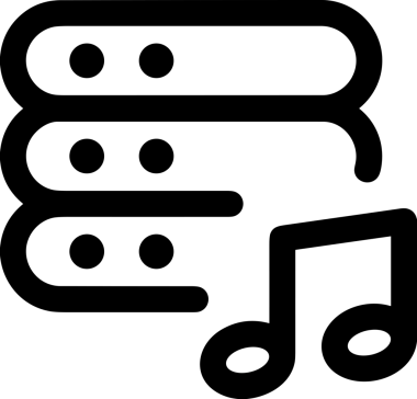Uygulama UI, Web Tasarımı, Bulut ve Veri Yönetimi Kullanımı için Depolama Simgesi Siyah ve Beyaz PNG